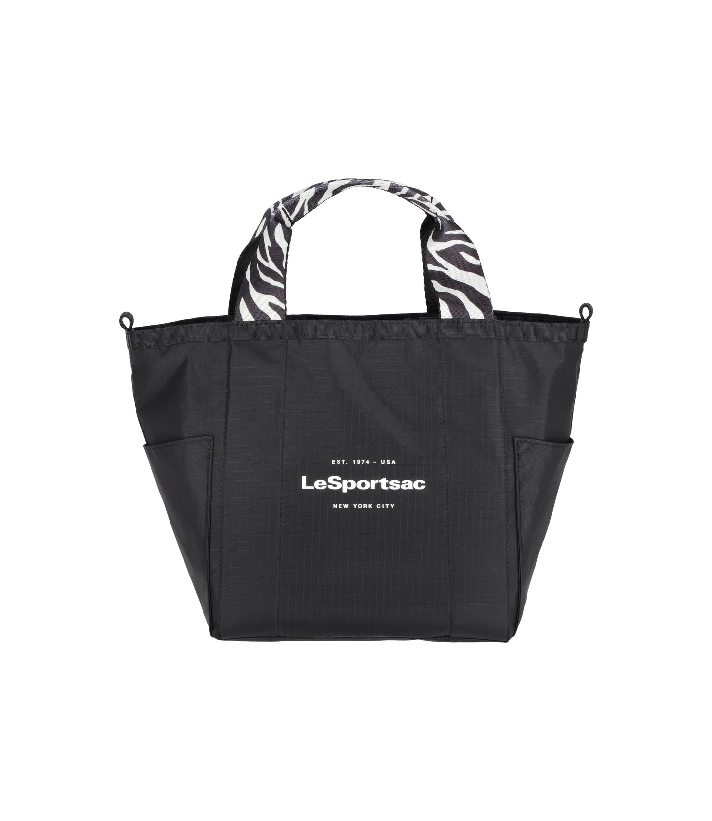 Small Reversible Poket Tote<br>2 Way Zebra Webbed Logo