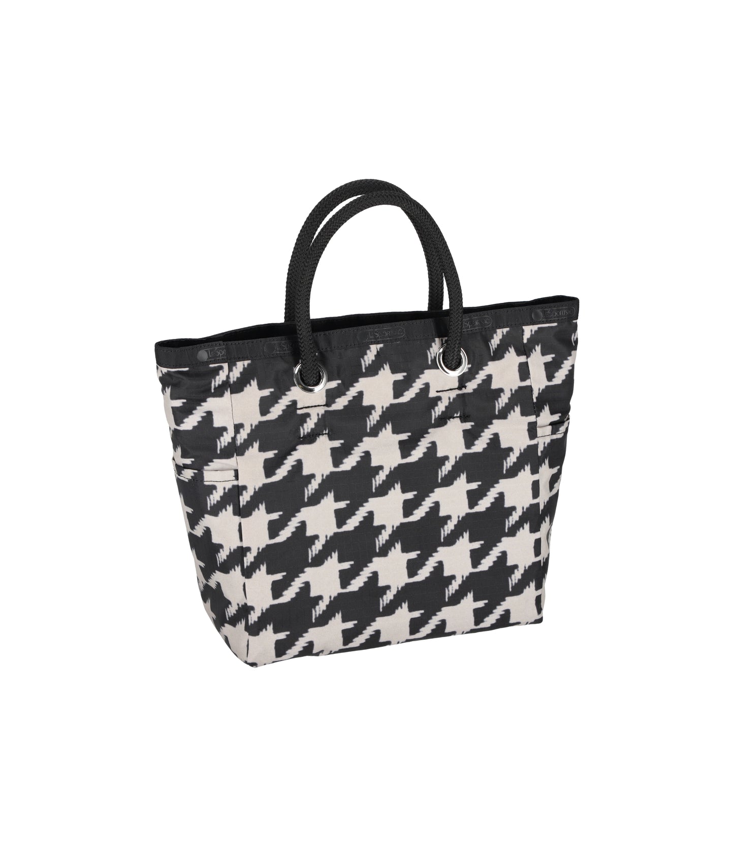 Medium Two-Way Tote<br>Two-Way Black/Beige Hundsth