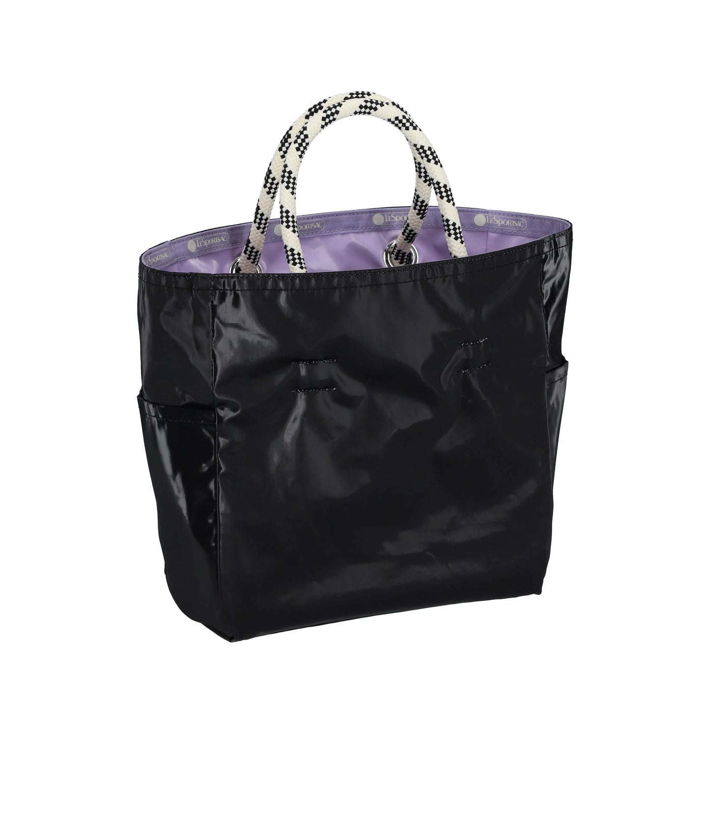 Medium 2 Way Tote<br>Lilac/ Black Shine