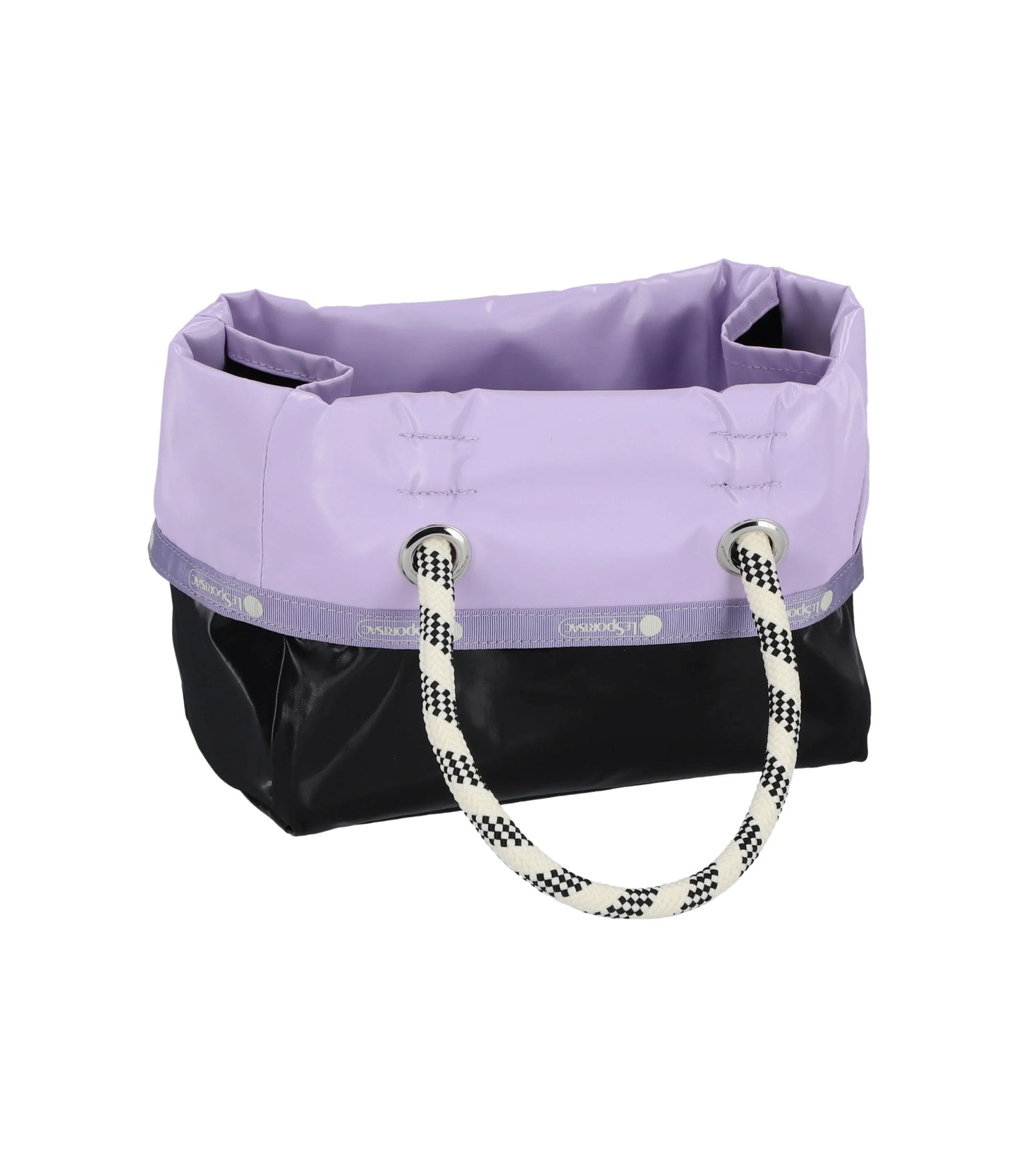 Medium 2 Way Tote<br>Lilac/ Black Shine