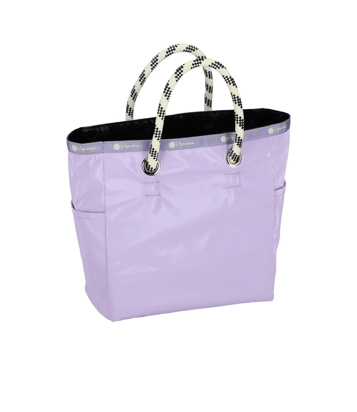 Medium 2 Way Tote<br>Lilac/ Black Shine