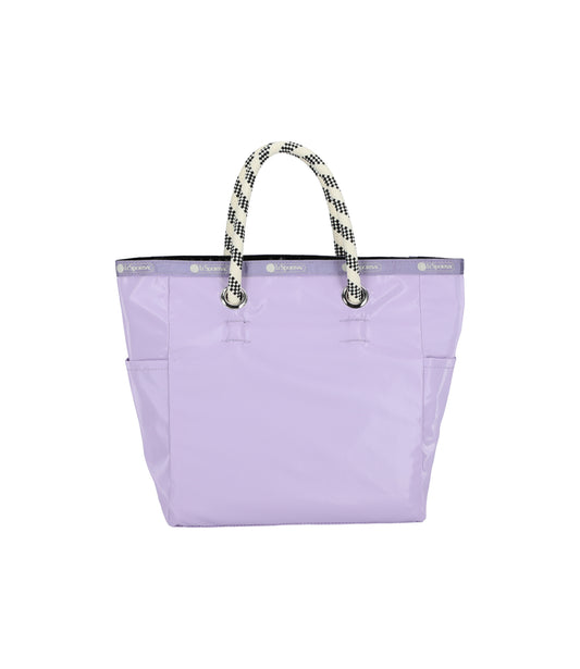 Medium 2 Way Tote<br>Lilac/ Black Shine