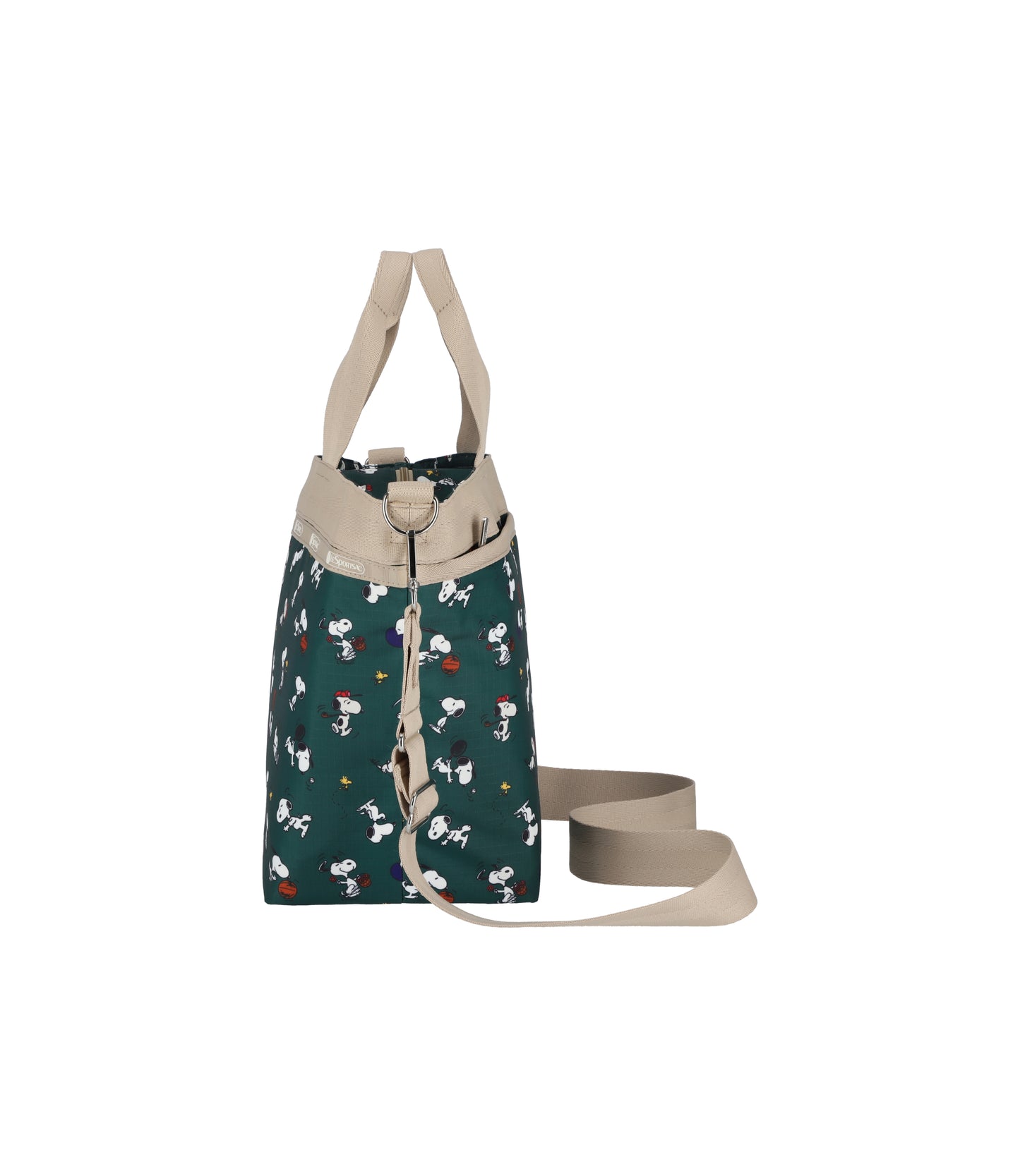 Bucket Tote<br>Snoopy and Woodstock Green