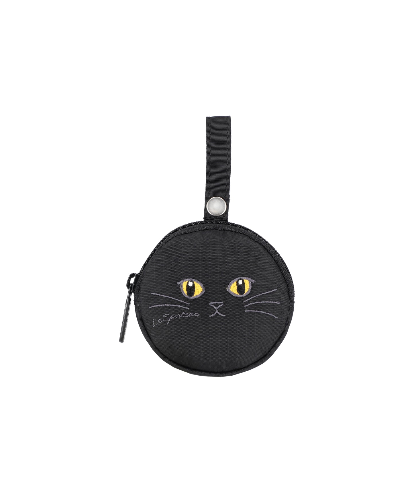 Mini Round Charm<br>Black Cats Embroidery