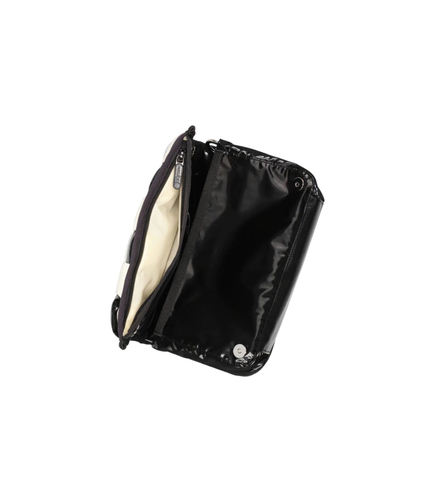 Convertible Woven Clutch<br>Black/ Pearl Shine