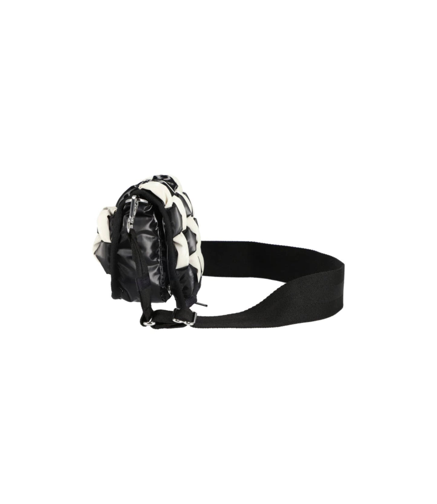 Convertible Woven Clutch<br>Black/ Pearl Shine