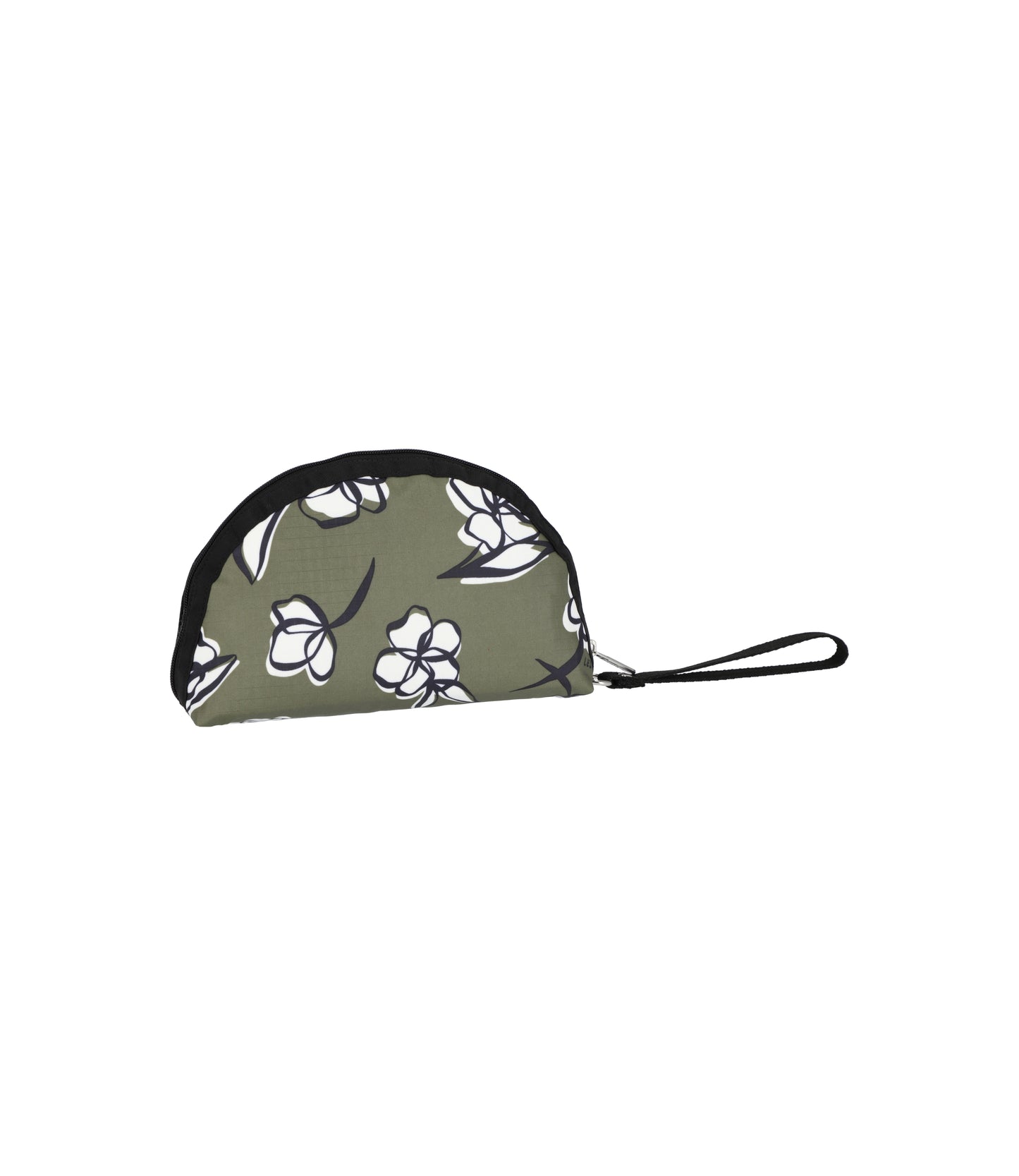 2-Zip Wristlet<br>Olive Floral Silhouette