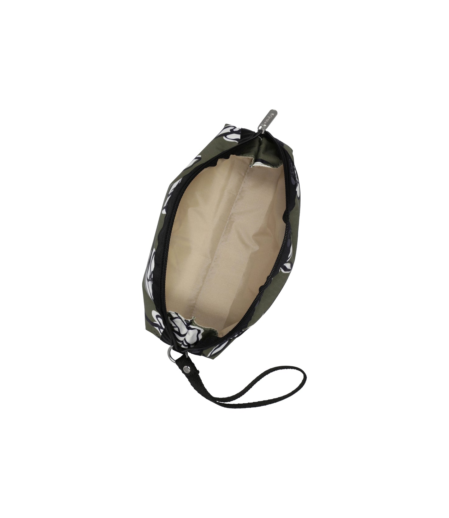 2-Zip Wristlet<br>Olive Floral Silhouette