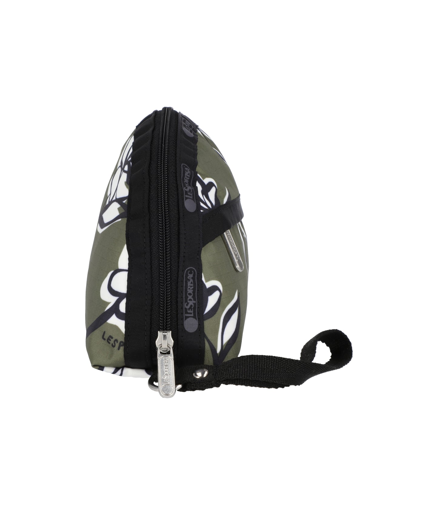 2-Zip Wristlet<br>Olive Floral Silhouette