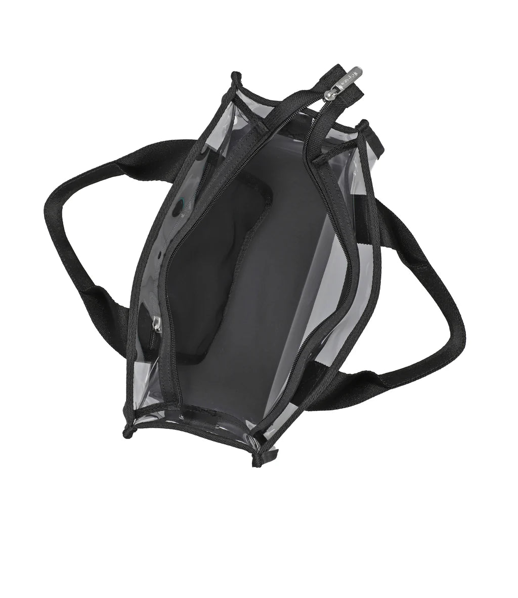 Clear Medium Top Handle Tote<br>Clear Onyx
