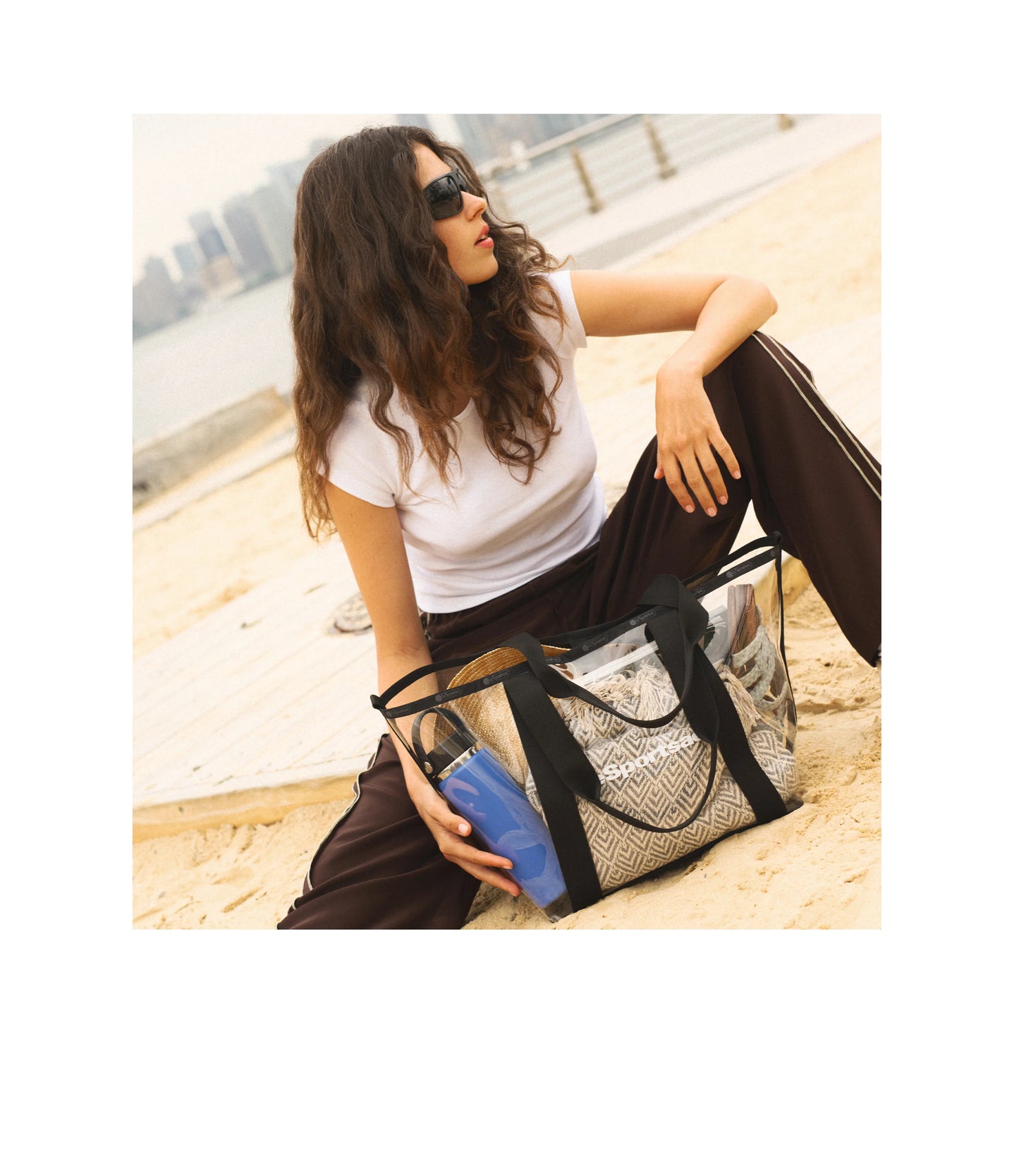 Clear East/West Tote<br>Clear Onyx Logo Tote