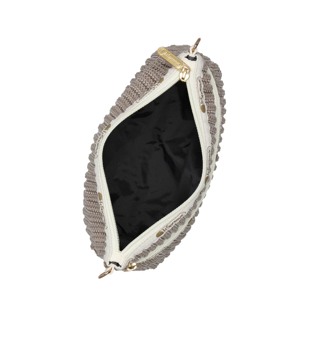 Chain Crochet Clutch<br>Beige Crochet