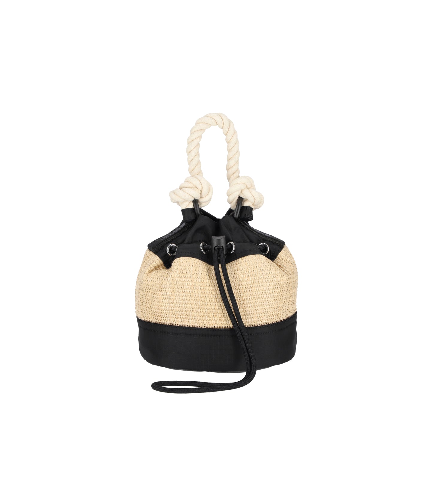 Raffia Mini Bucket<br>Black Raffia