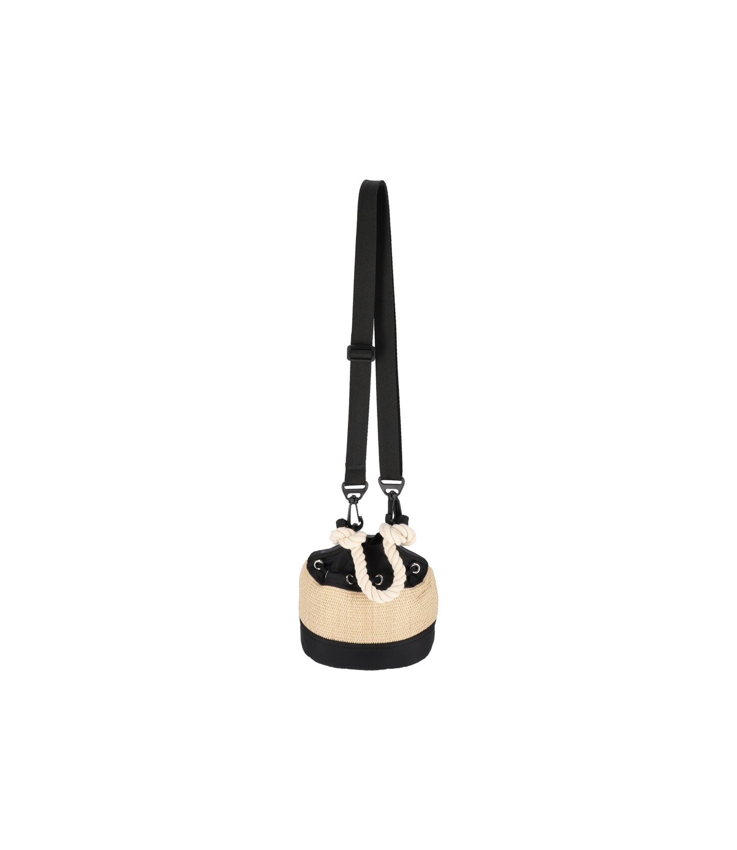 Raffia Mini Bucket<br>Black Raffia