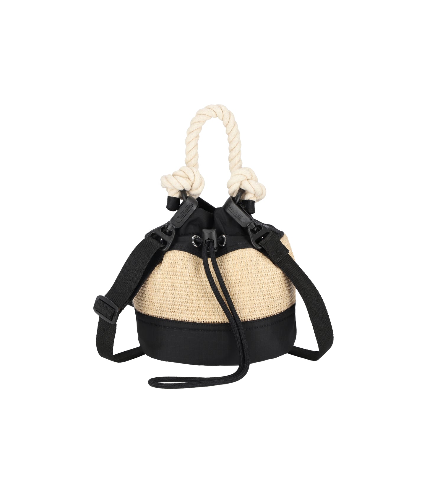 Raffia Mini Bucket<br>Black Raffia