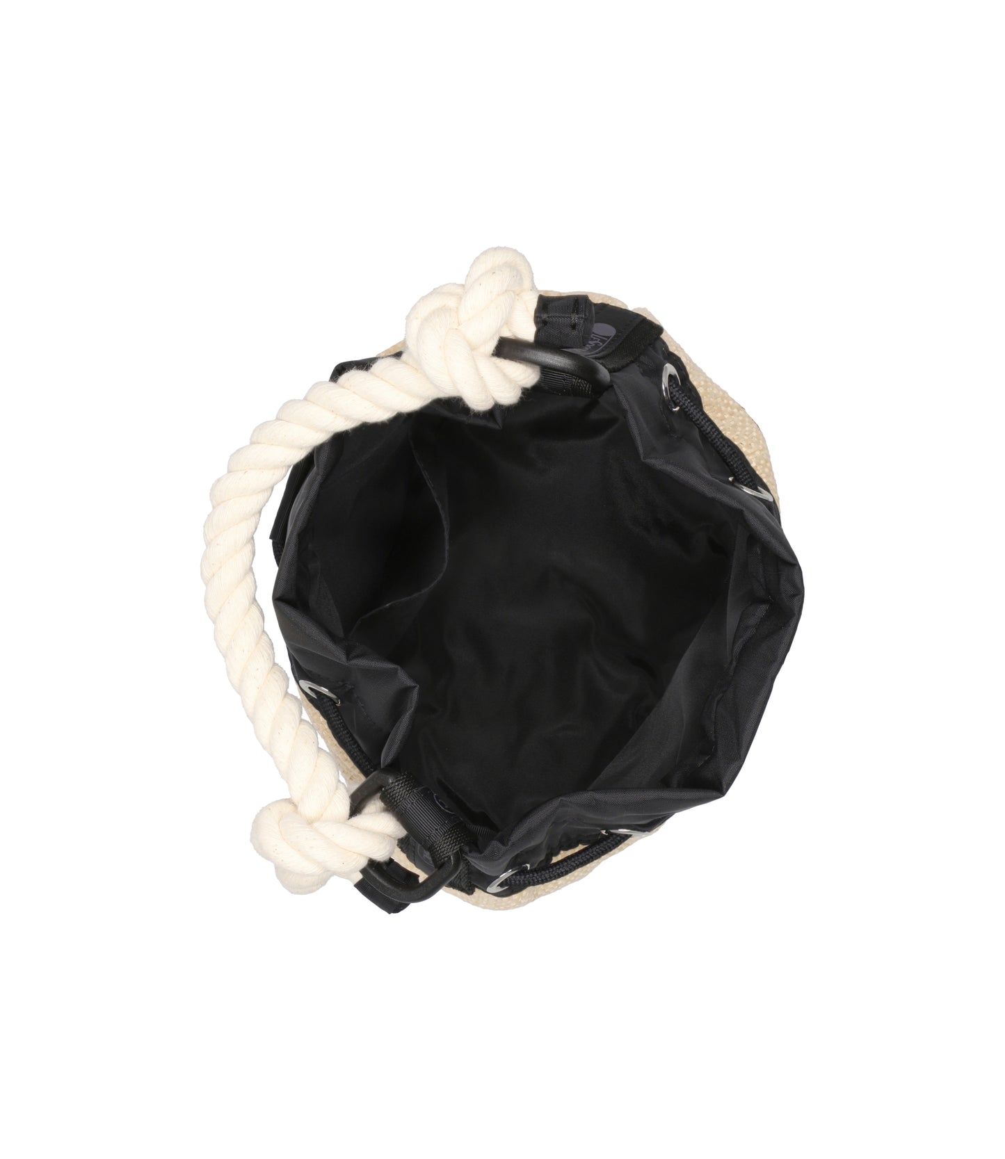 Raffia Mini Bucket<br>Black Raffia