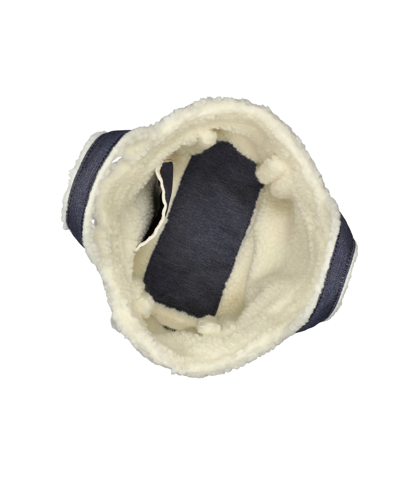 Small Two Way Denim Tote<br>Medium Denim Wash/ Sherpa