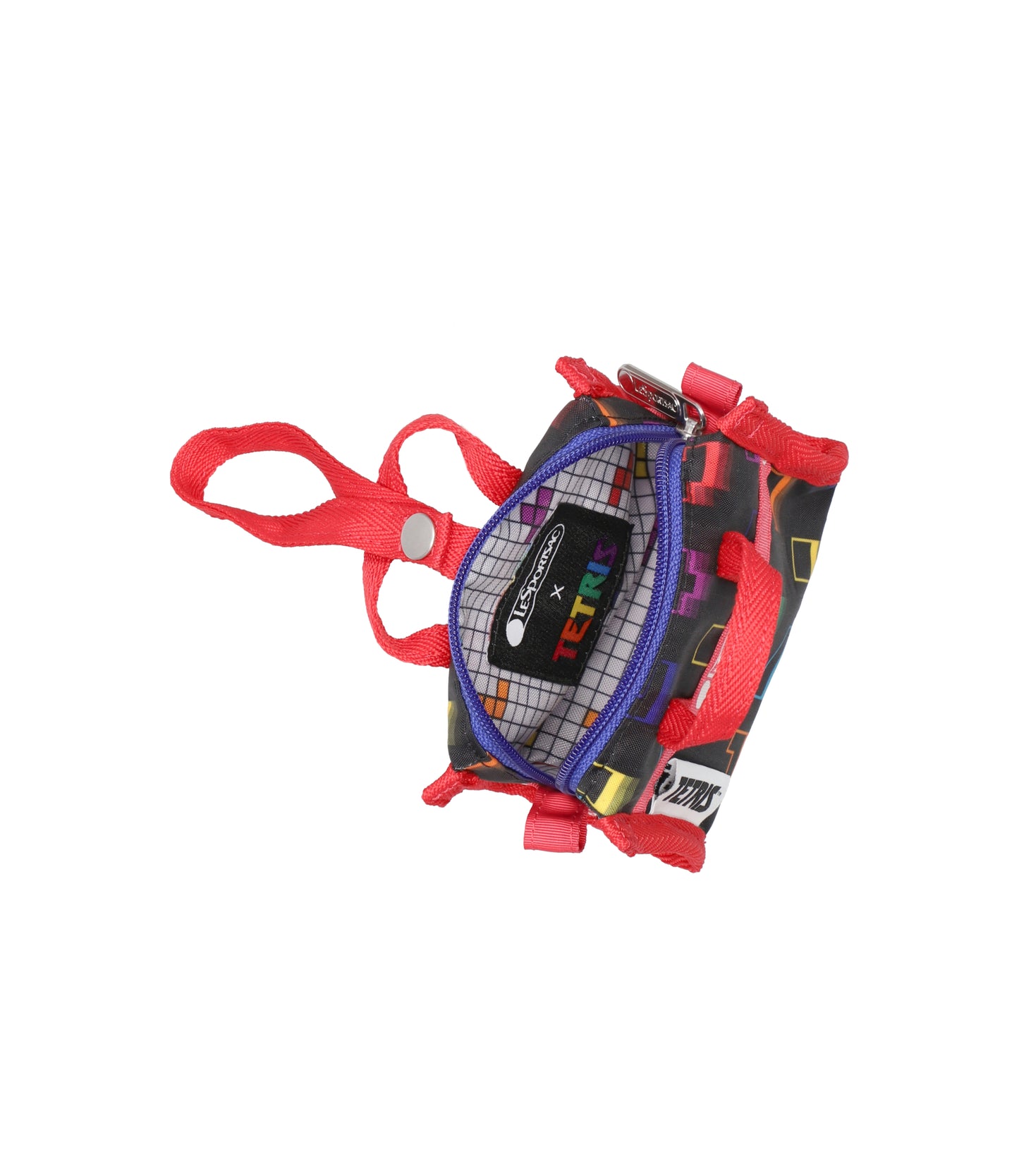 Micro Weekender Charm<br>Tetris Falling Blocks/Pink