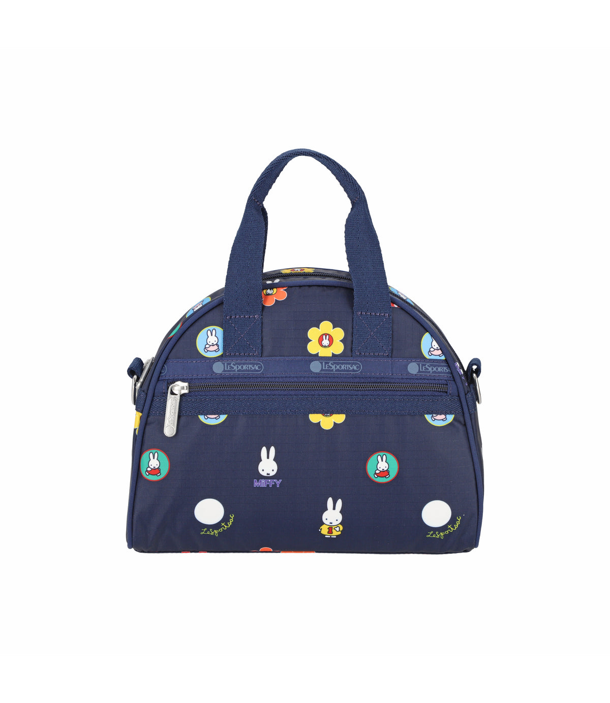 Round Small Satchel<br>Miffy Navy Polka Dot