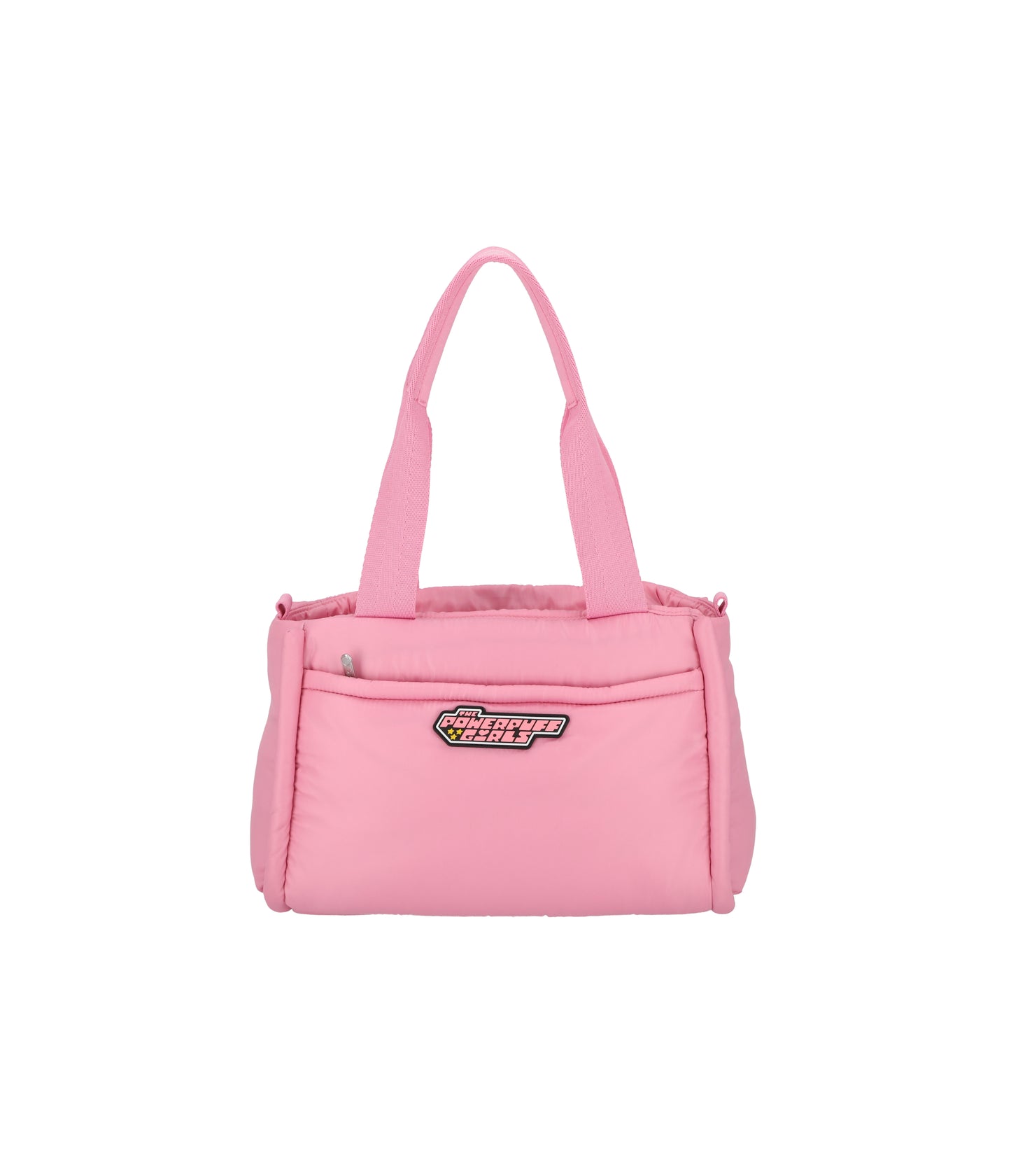 Puffy Top Handle Tote<br>The Powerpuff Girls Pink Sheen