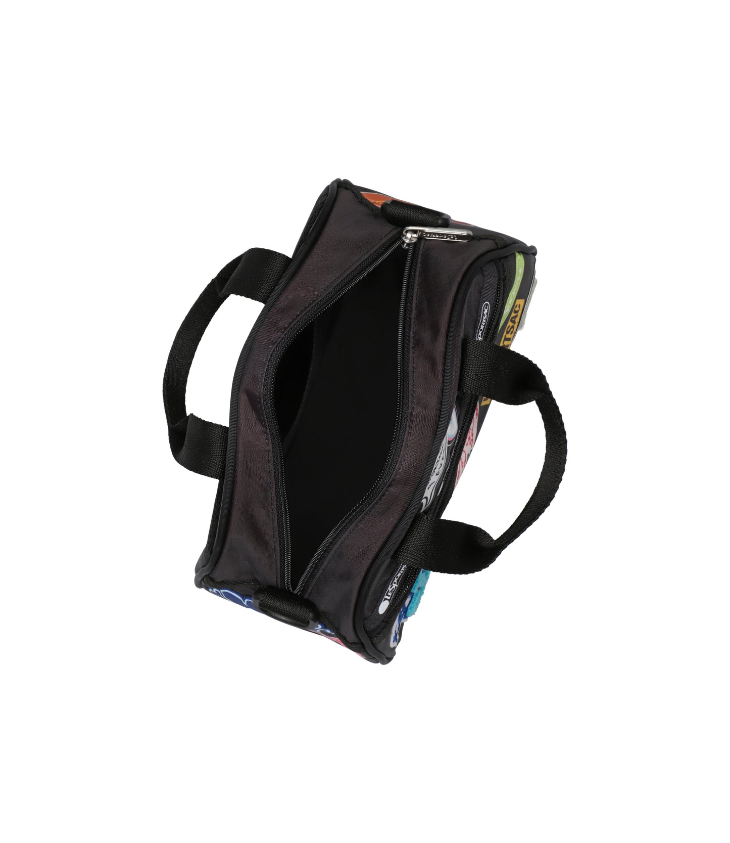 Patch Round Small Satchel<br>Black Sticker Patchwork