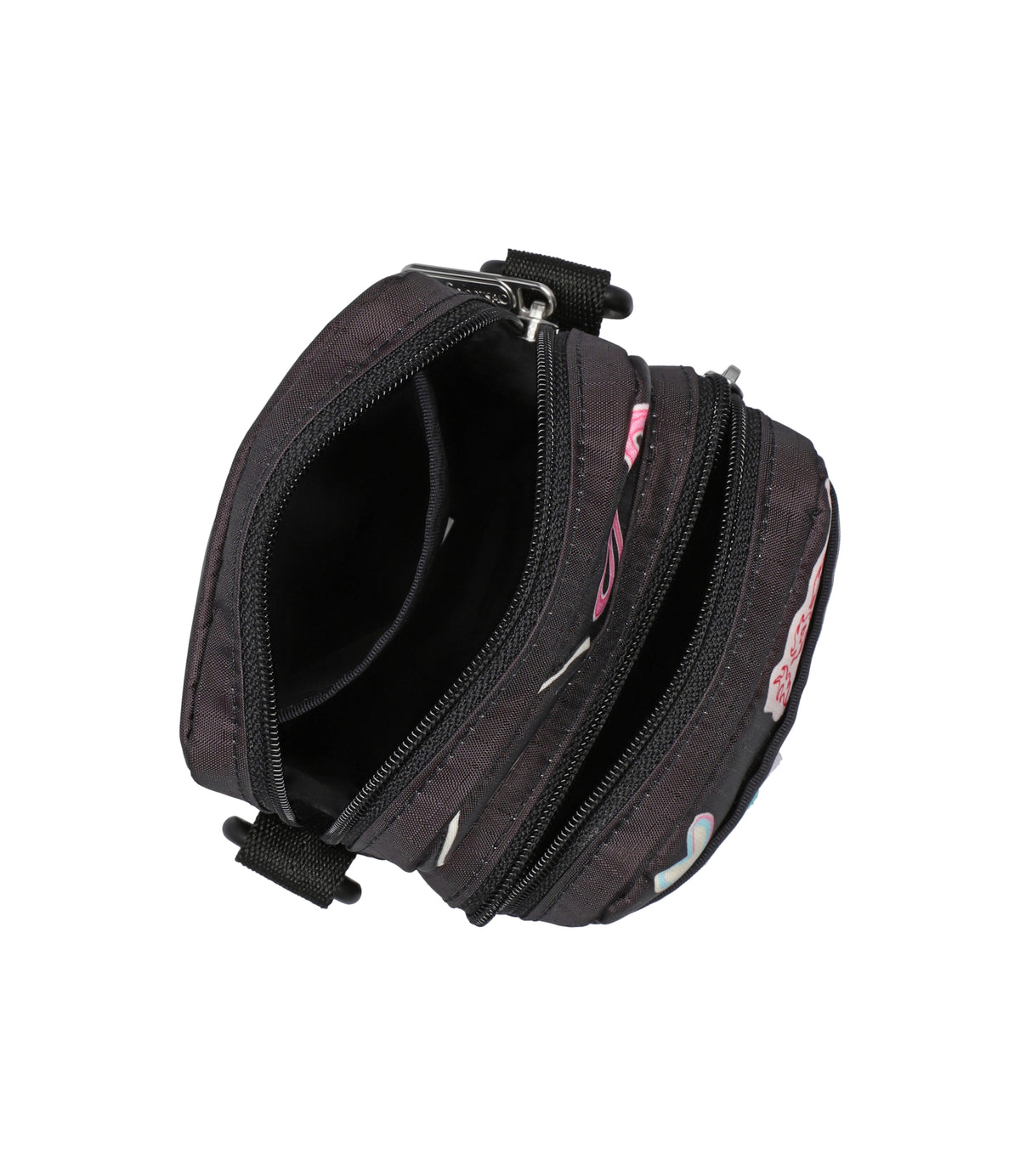 Patch Mini Phone Crossbody<br>Black Sticker Patchwork