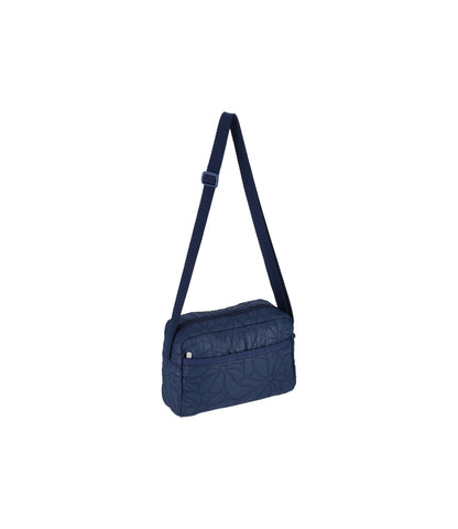 Daniella Crossbody<br>Navy Quilted Blooms