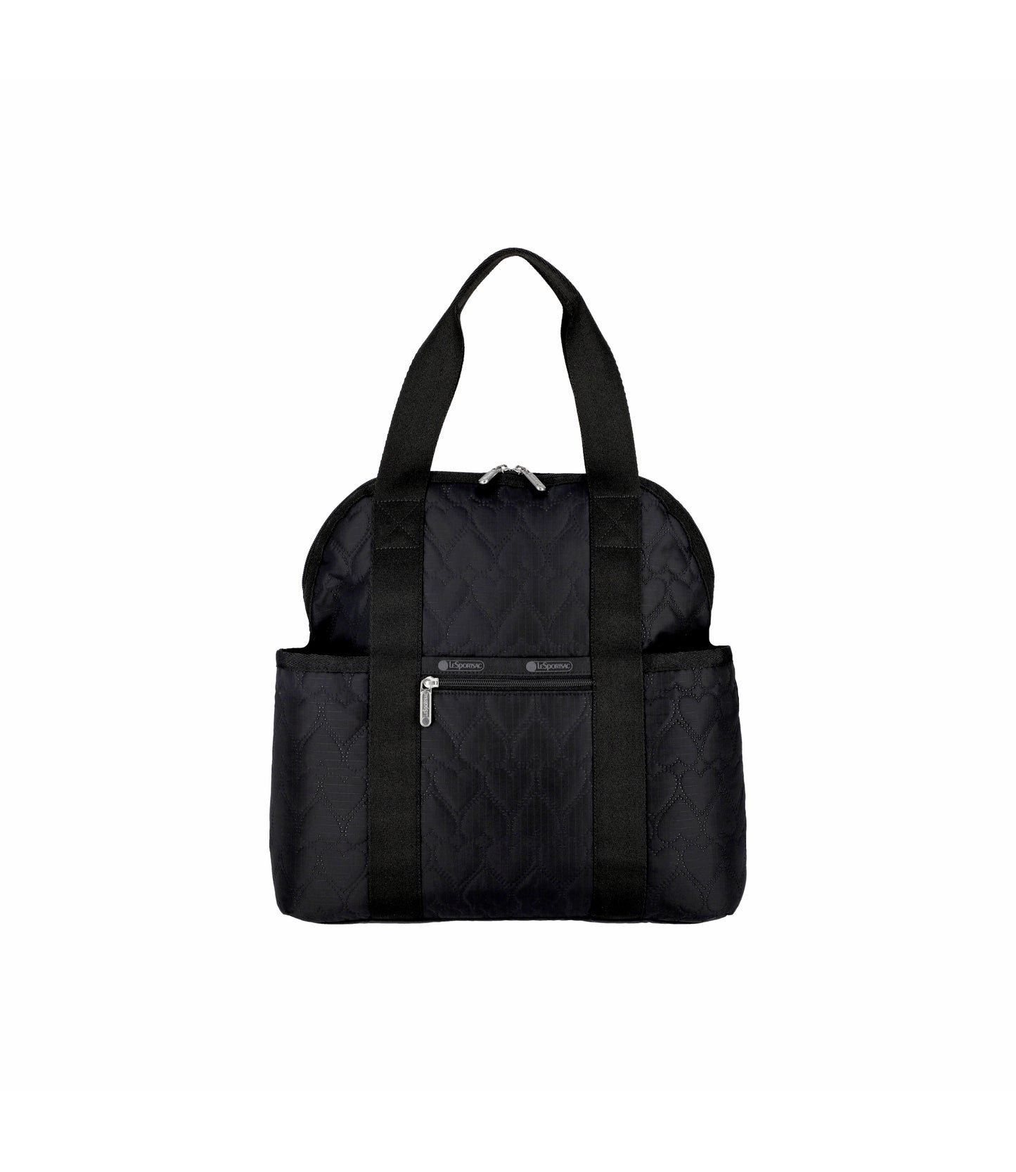 Double Trouble Backpack<br>Black Heart Deboss