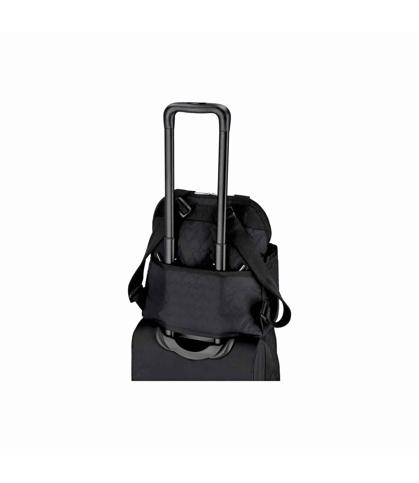 Double Trouble Backpack<br>Black Heart Deboss