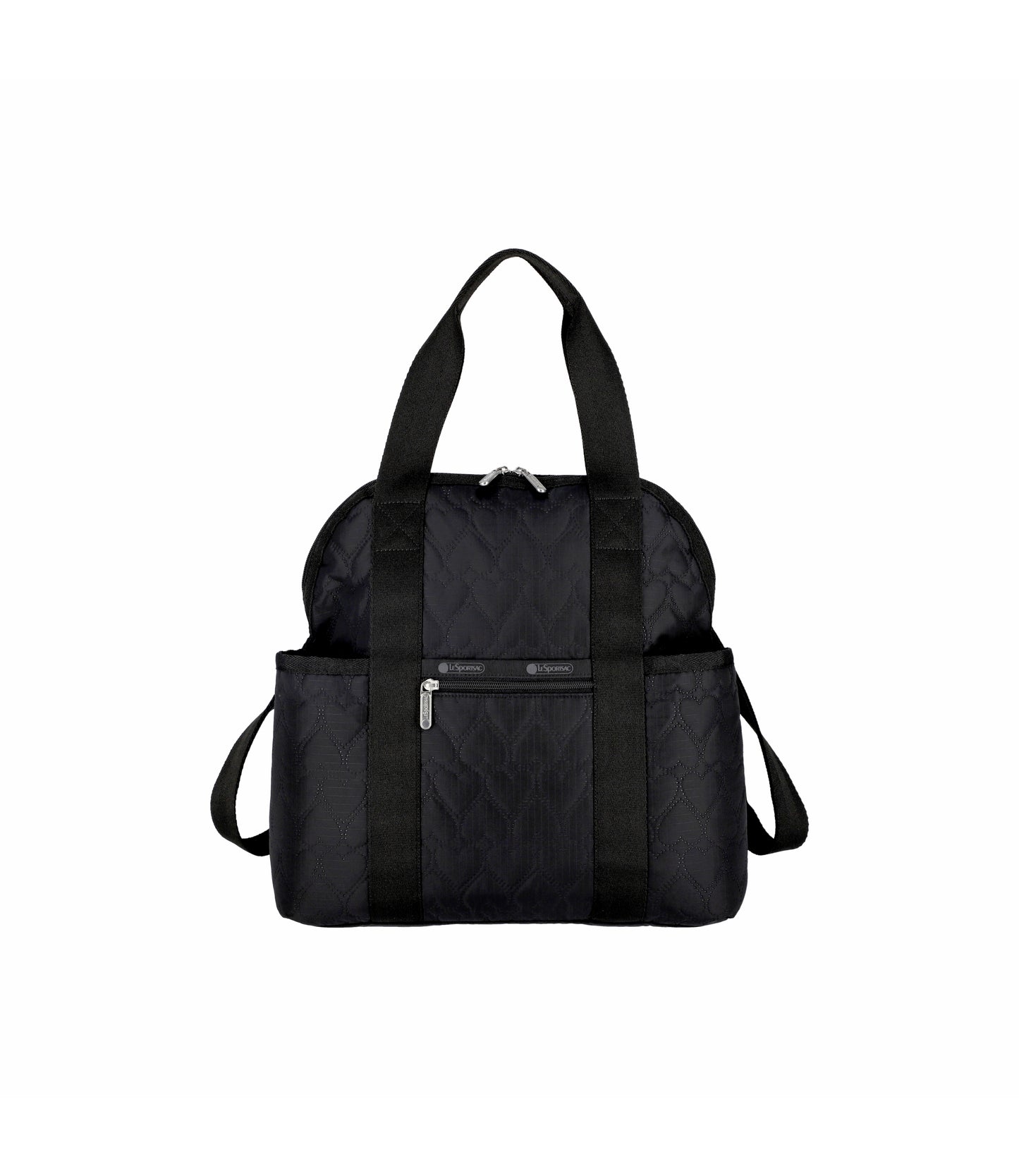 Double Trouble Backpack<br>Black Heart Deboss