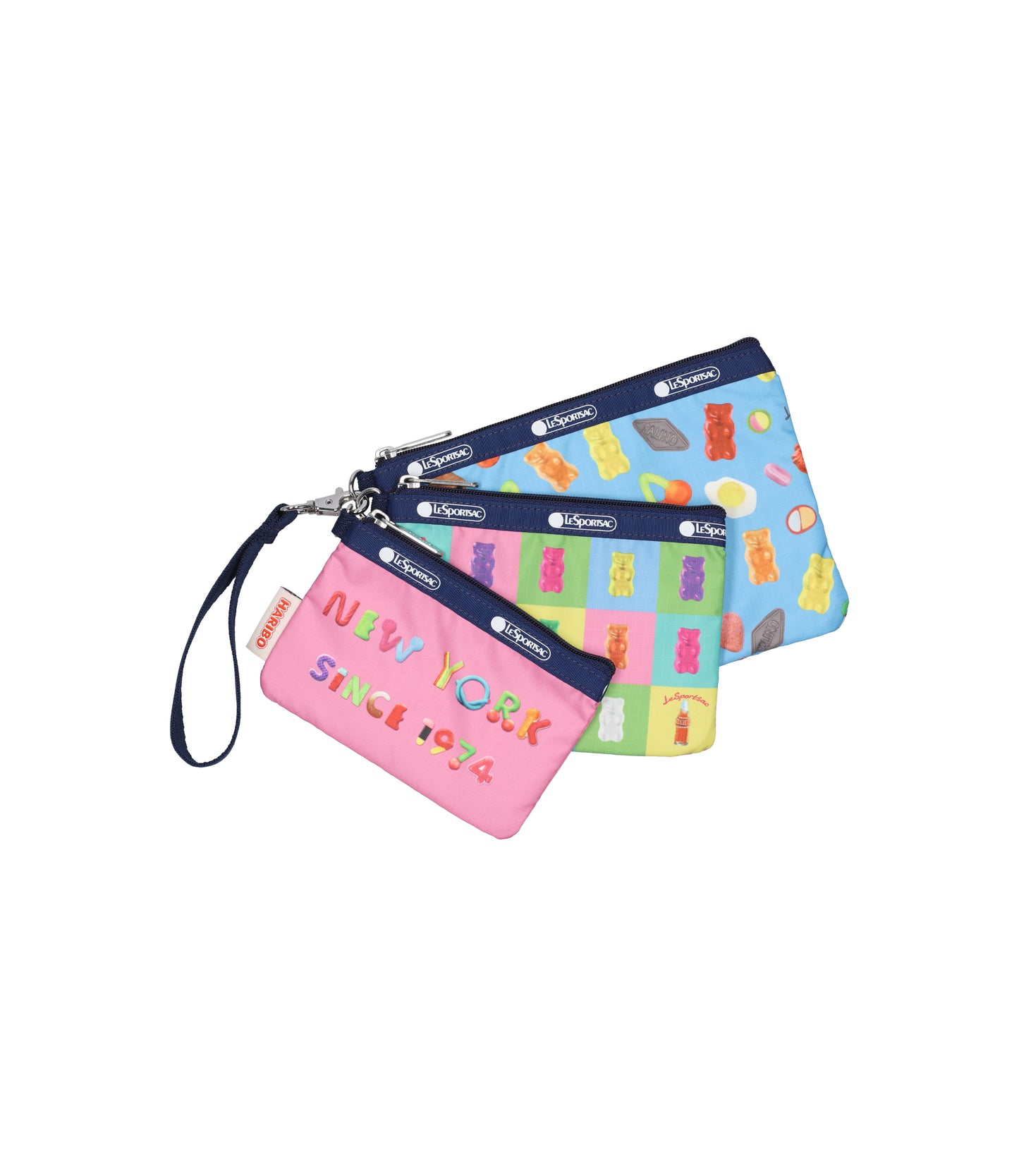 Triple Pouch Set With Wristlet<br>Haribo New York City Wristlet