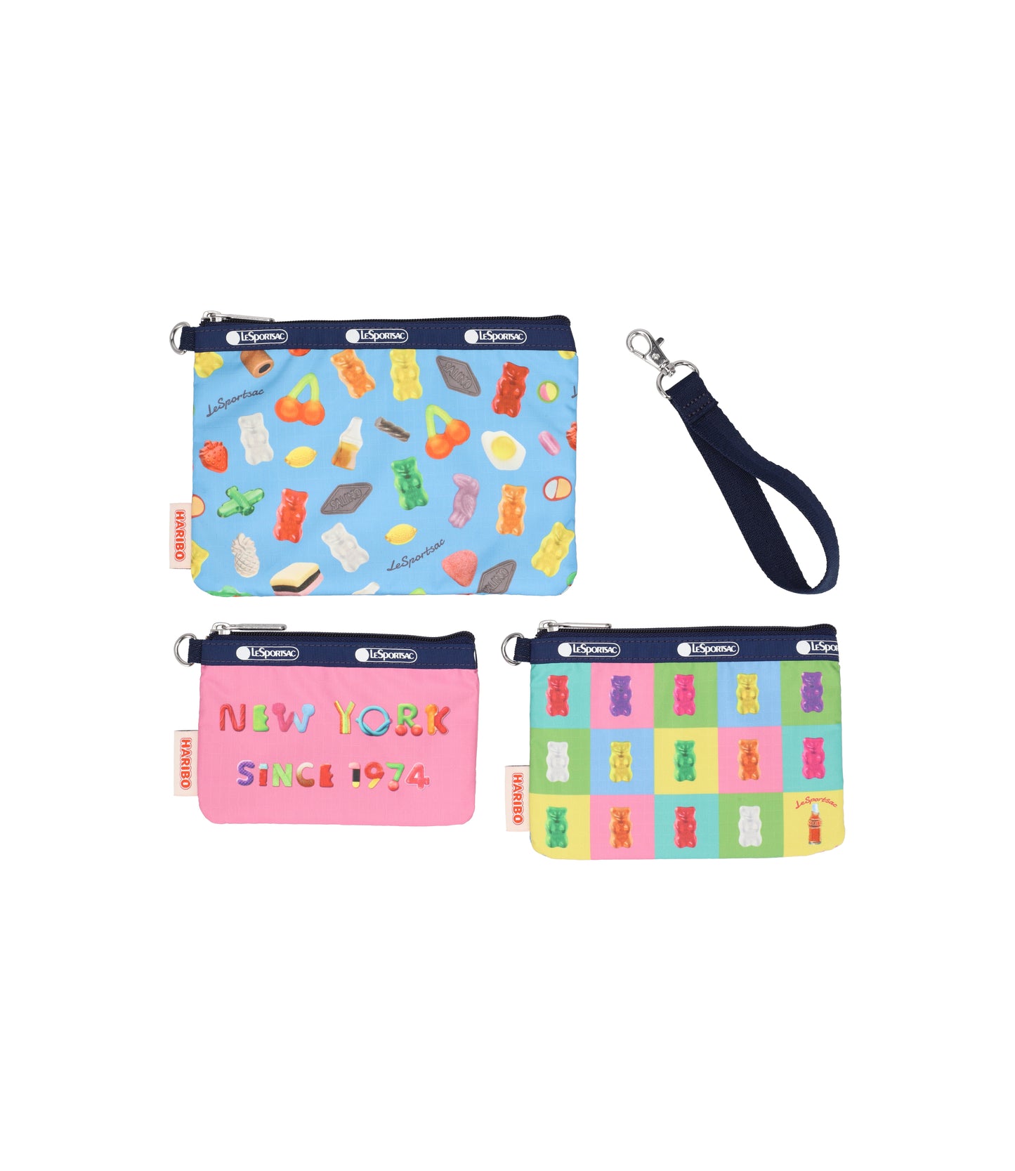 Triple Pouch Set With Wristlet<br>Haribo New York City Wristlet