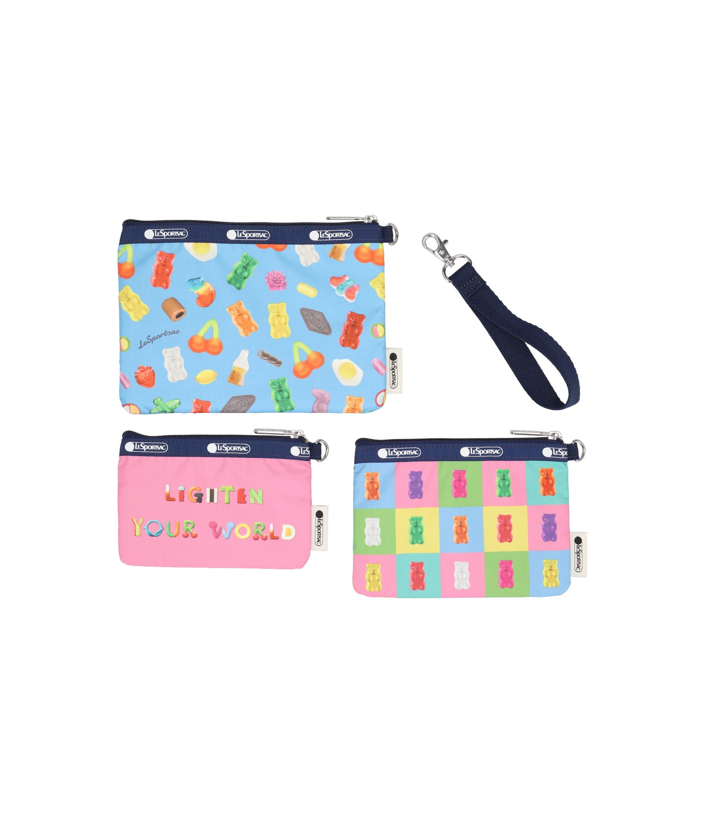 Triple Pouch Set With Wristlet<br>Haribo New York City Wristlet