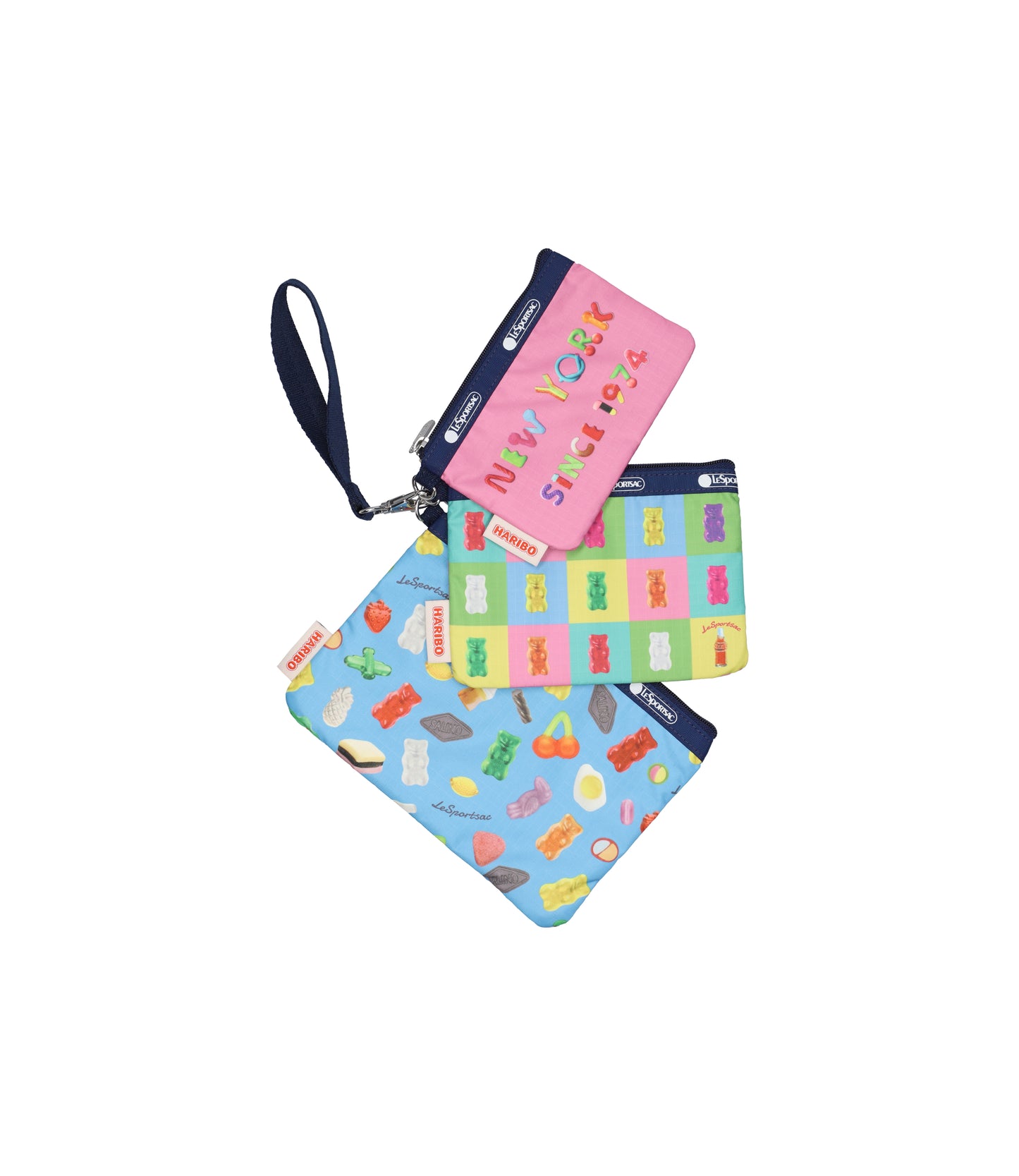 Triple Pouch Set With Wristlet<br>Haribo New York City Wristlet