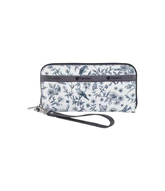 Tech Wallet Wristlet<br>Floral Birds And Cats