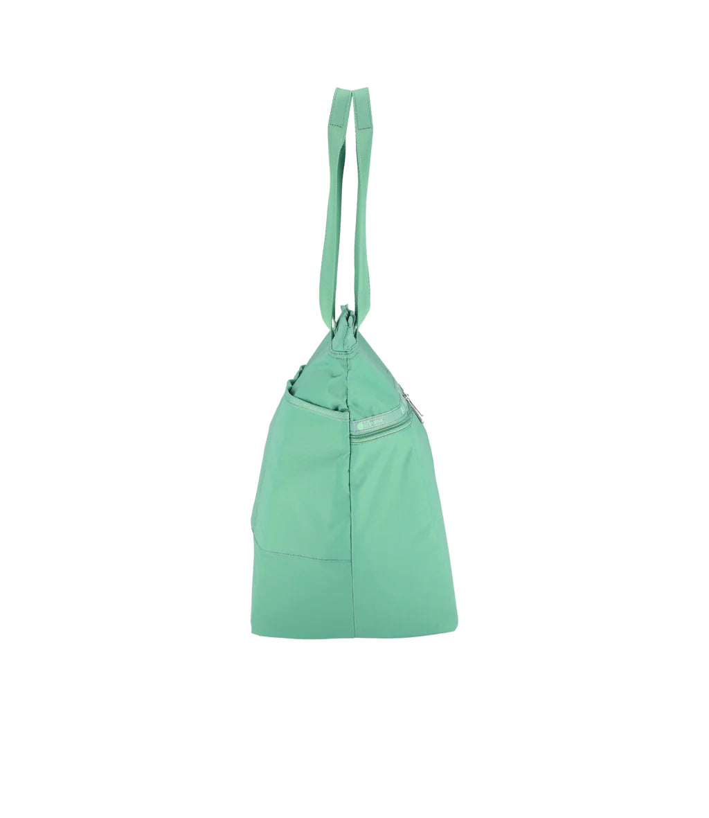 Carlin Zip Top Tote Bag<br>Sage Green
