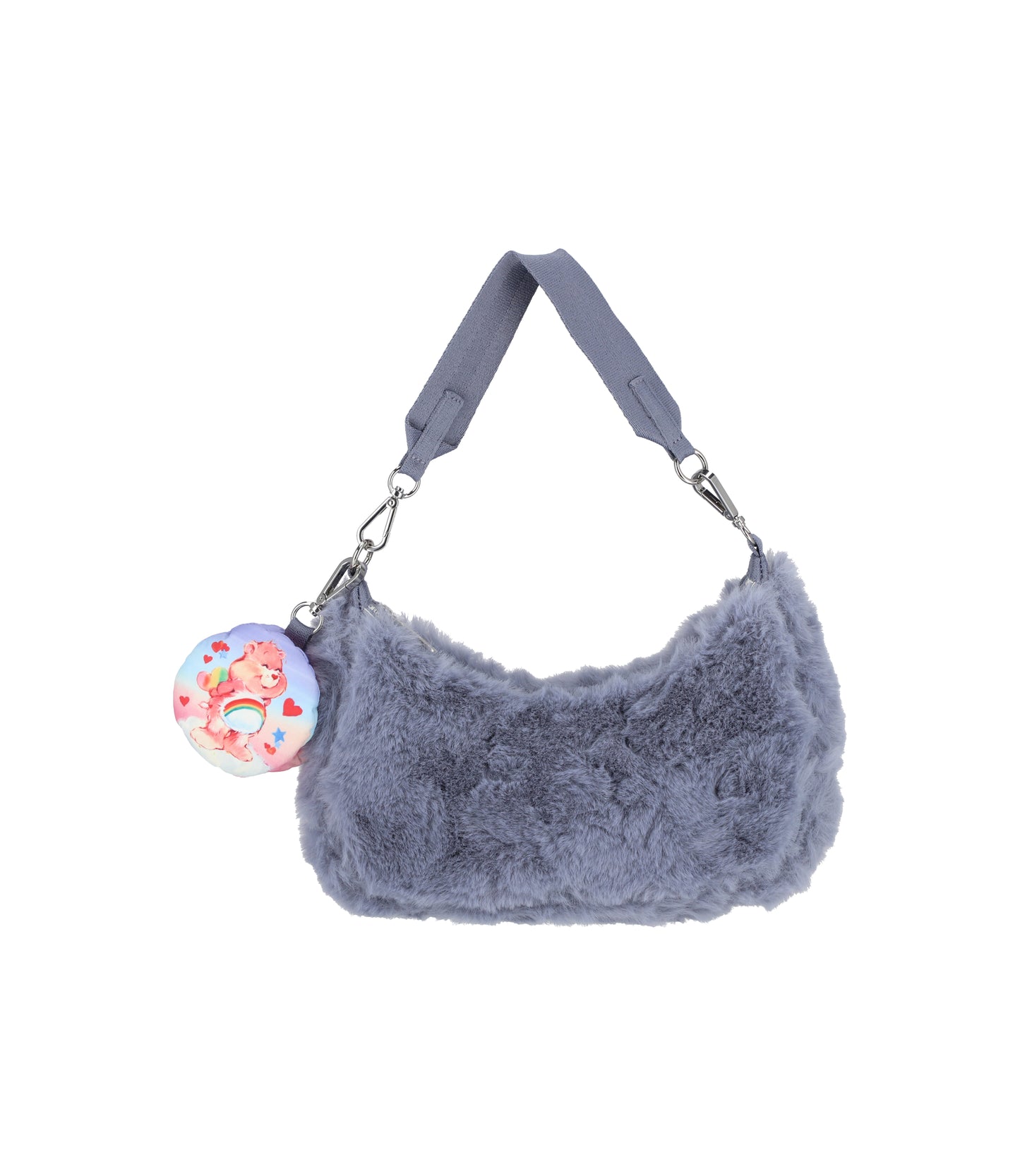 Small Convertible Hobo<br>Care Bears Fuzzy Gray