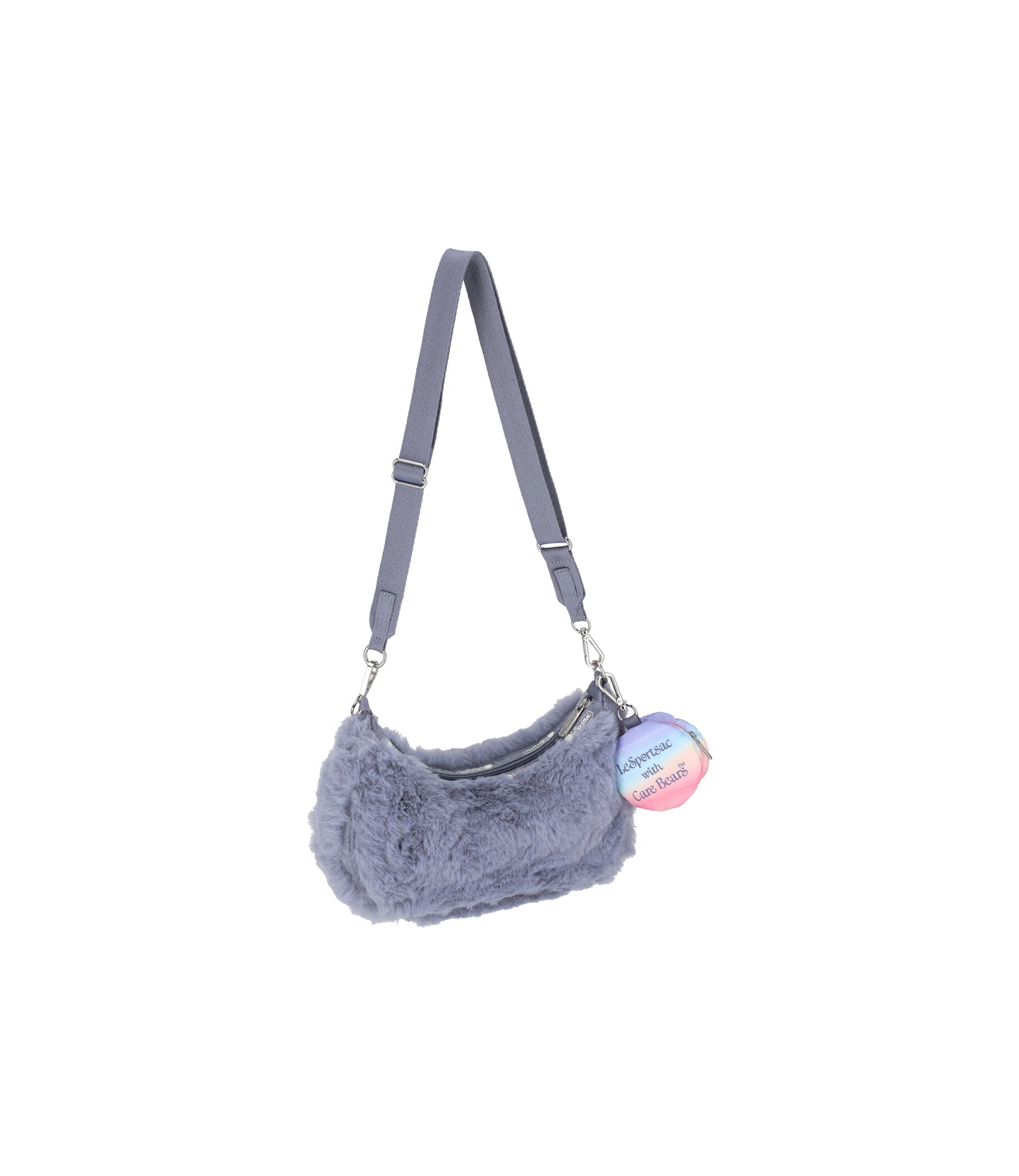 Small Convertible Hobo<br>Care Bears Fuzzy Gray