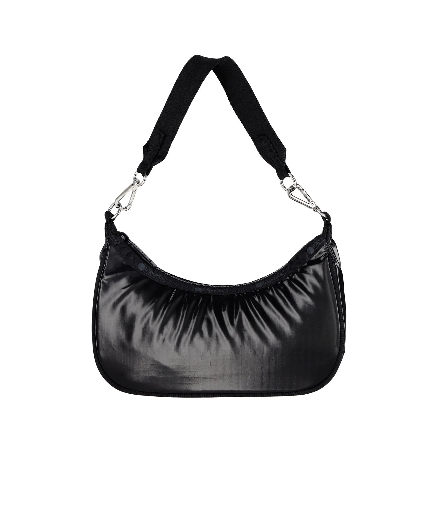 Small Convertible Hobo<br>Black Shine