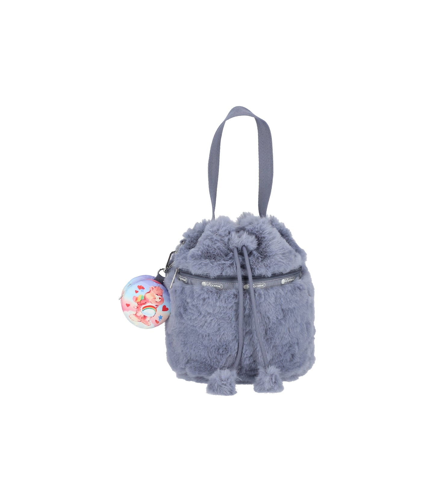 Drawstring Bucket Bag<br>Care Bears Fuzzy Gray