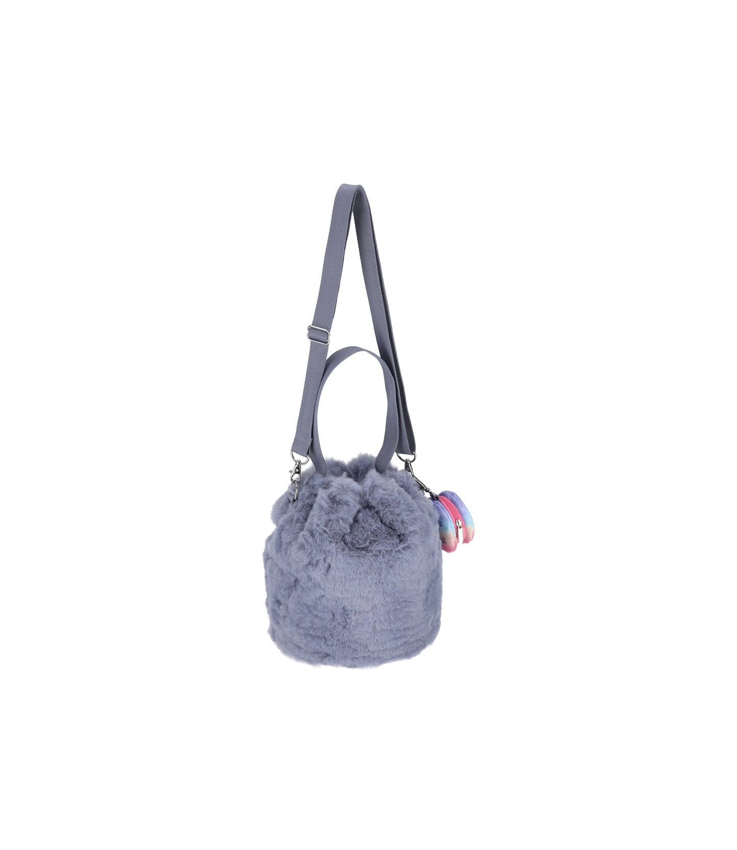 Drawstring Bucket Bag<br>Care Bears Fuzzy Gray