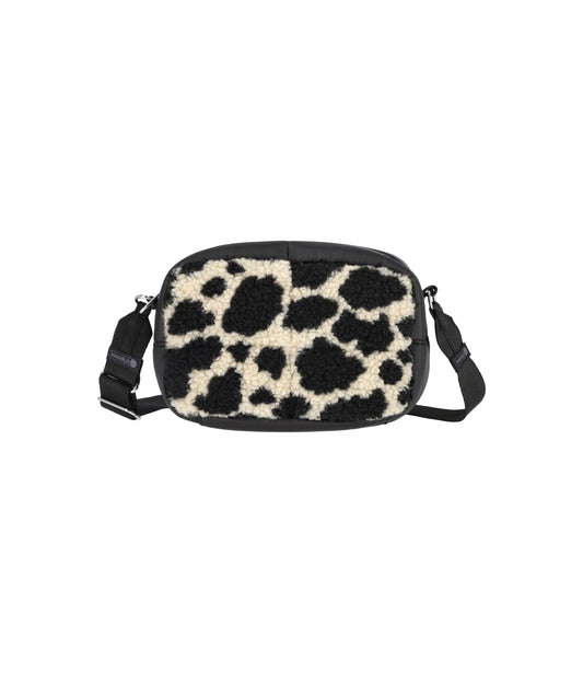 Puffy Cube Crossbody<br>Cow Sherpa
