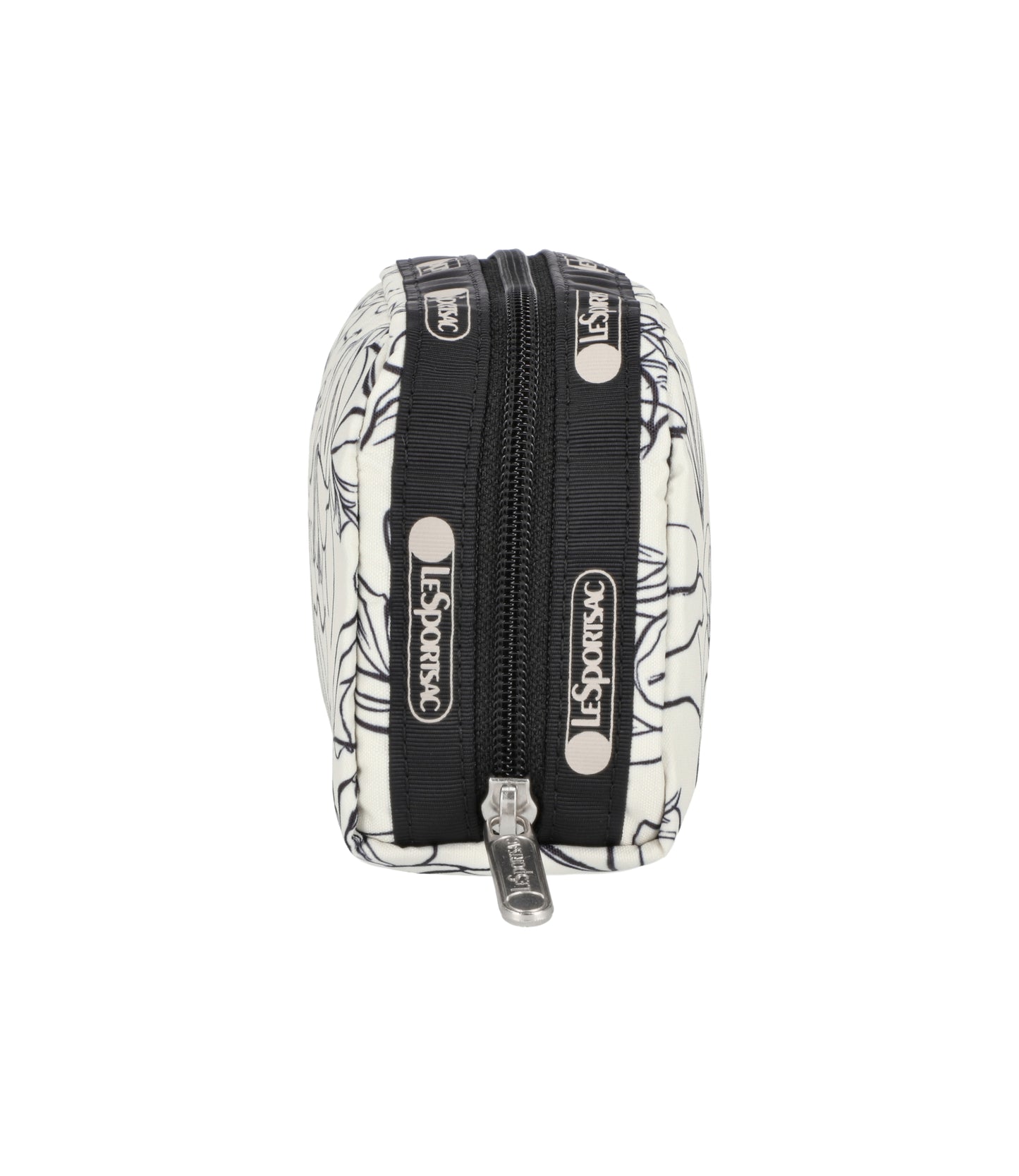 Rectangular Cosmetic<br>Sketched Floral Ivory