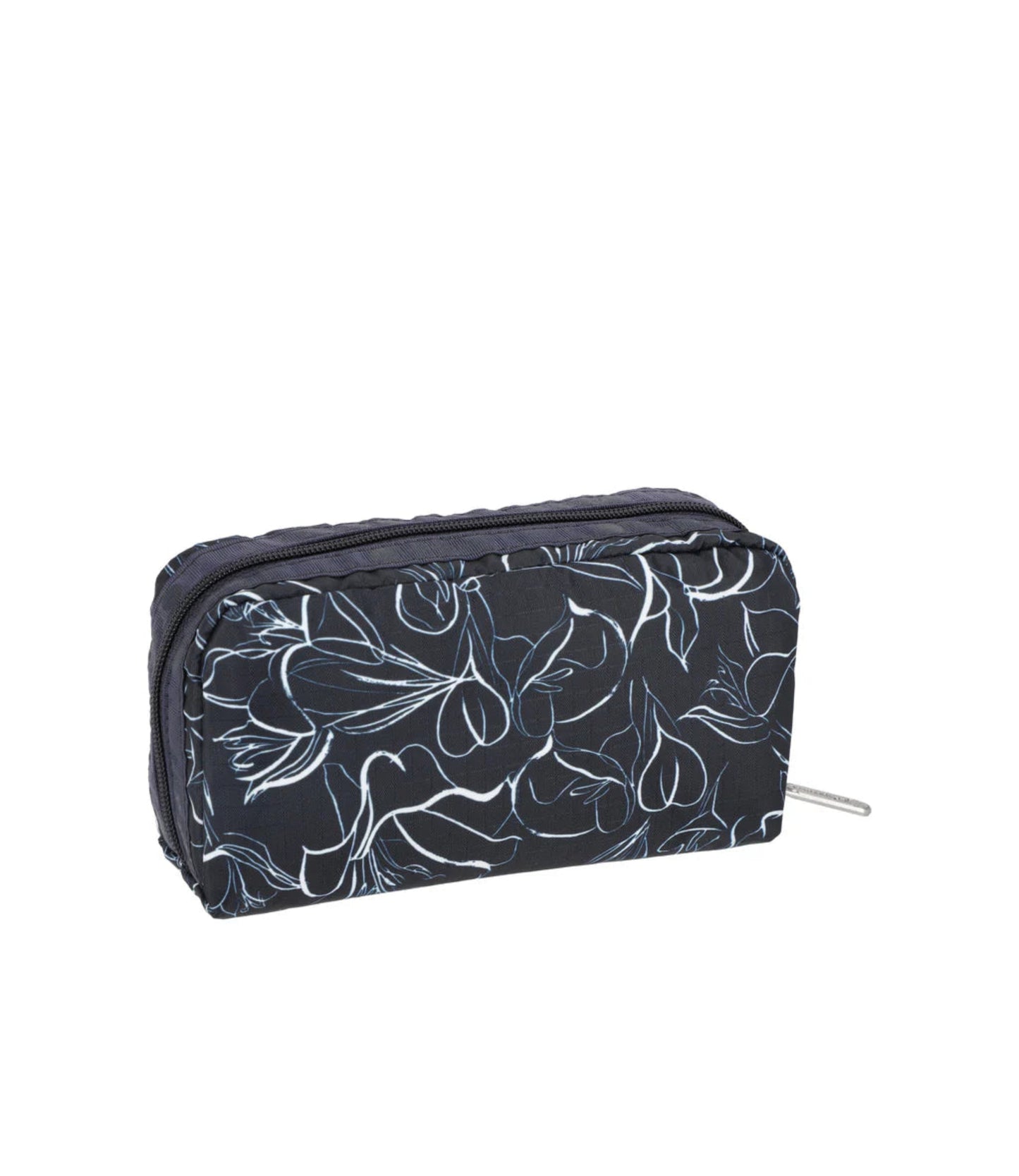Rectangular Cosmetic<br>Sketched Floral Navy