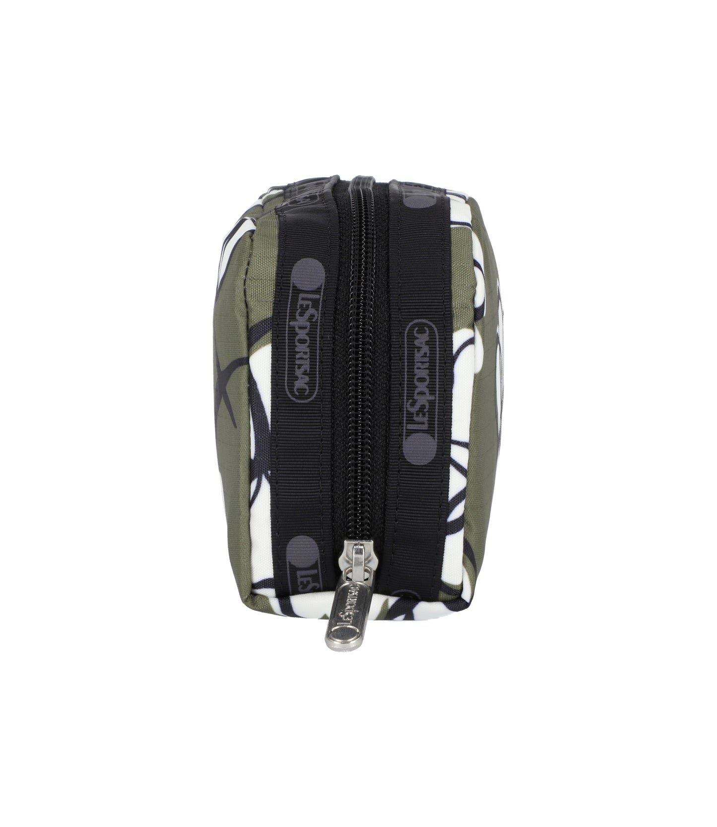 Rectangular Cosmetic<br>Olive Floral Silhouette