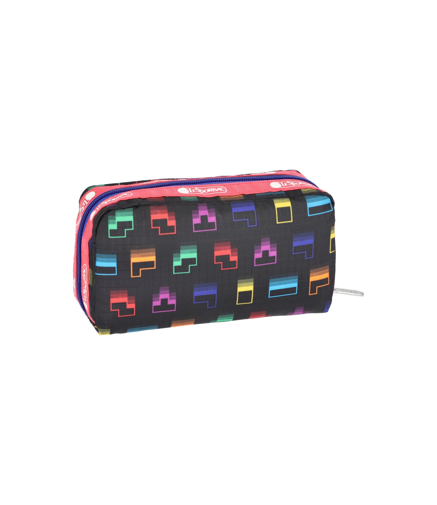 Rectangular Cosmetic<br>Tetris Falling Blocks/Pink