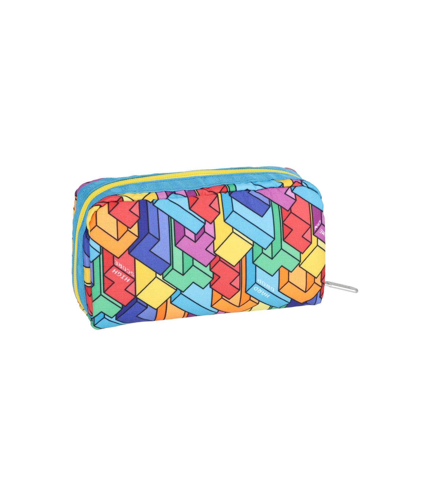 Rectangular Cosmetic<br>Tetrimino City Blocks/Turquoise