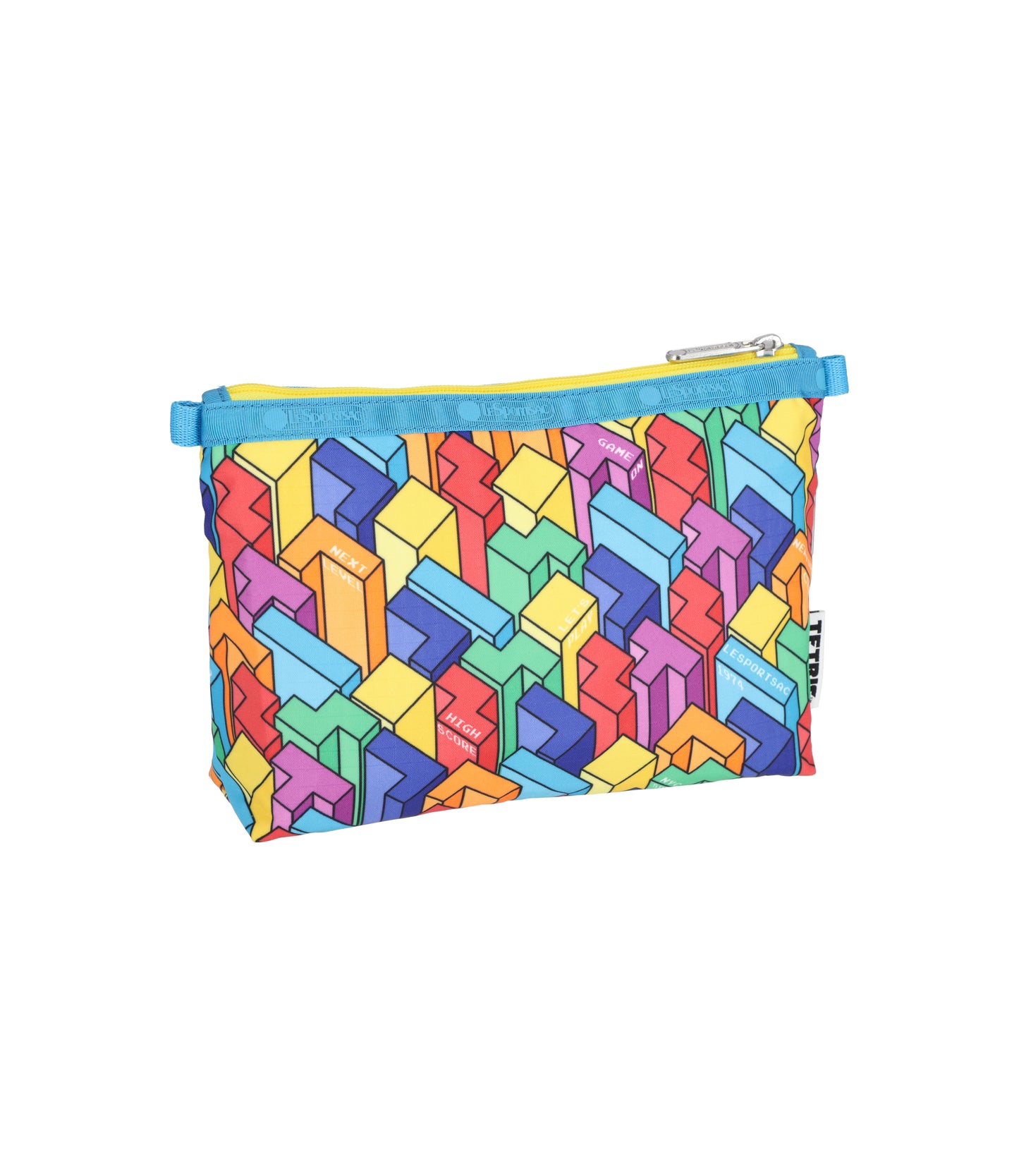 Cosmetic Clutch<br>Tetrimino City Blocks/Turquoise