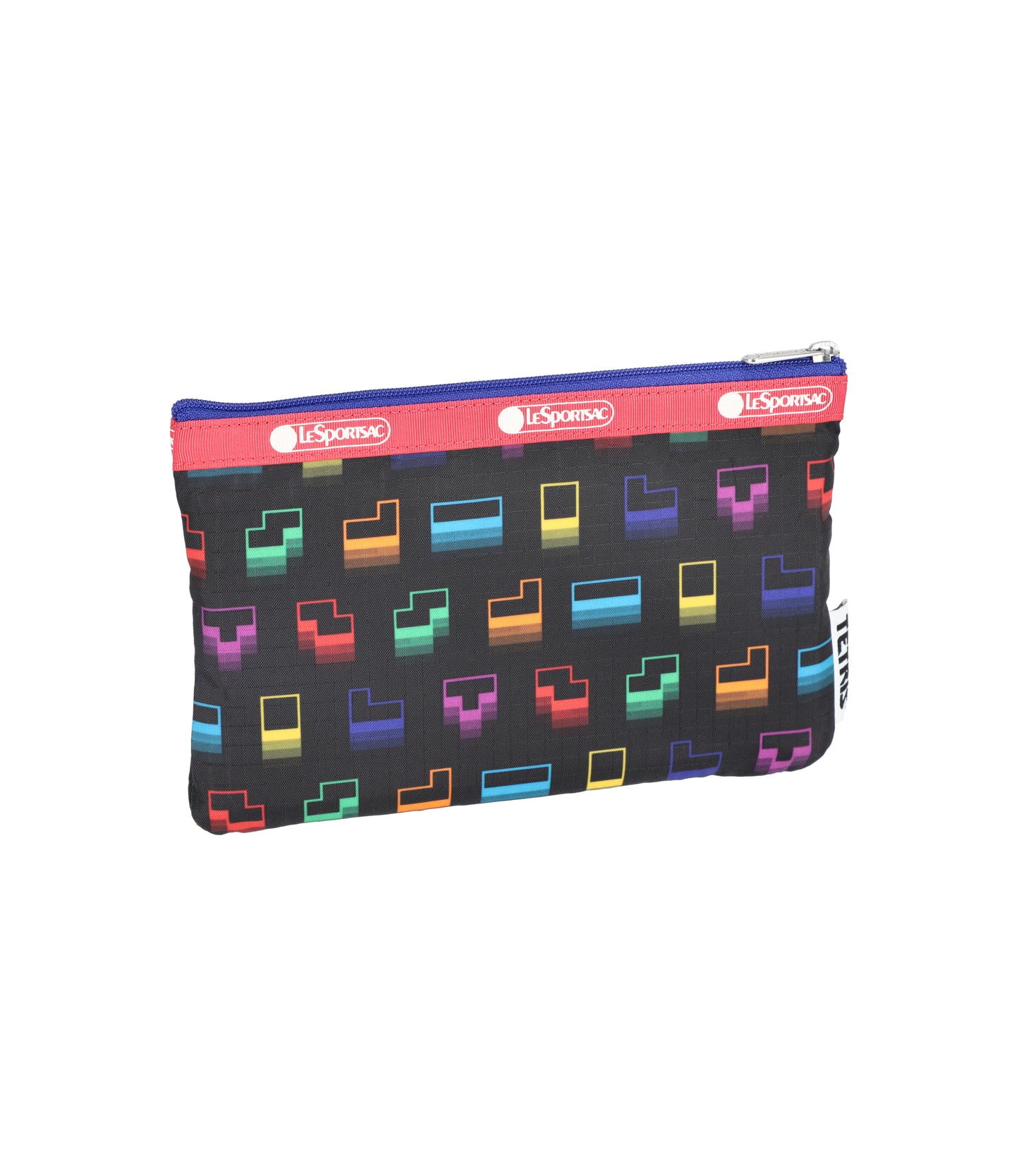 3-Zip Cosmetic<br>Tetris Falling Blocks/Pink