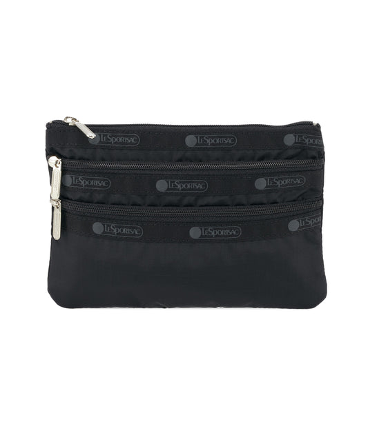 3-Zip Cosmetic<br>Recycled Black